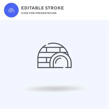 Igloo icon vector, filled flat sign, solid pictogram isolated on white, logo  Stock Illustration