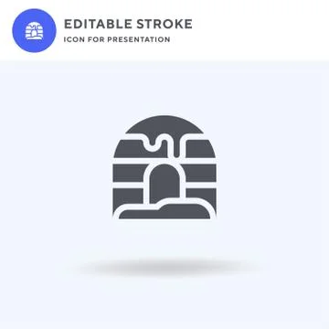 Igloo icon vector, filled flat sign, solid pictogram isolated on white, logo Stock Illustration