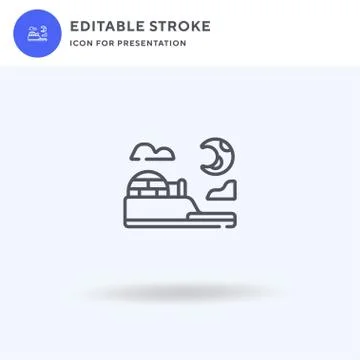 Igloo icon vector, filled flat sign, solid pictogram isolated on white, logo Stock Illustration