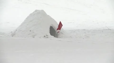 Igloo in a park 2 Vídeo Stock 10819330
