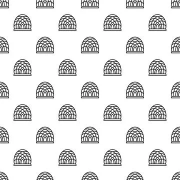 Igloo pattern creating seamless arctic winter background 스톡 일러스트