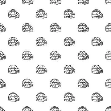 Igloo pattern seamless Stock Illustration
