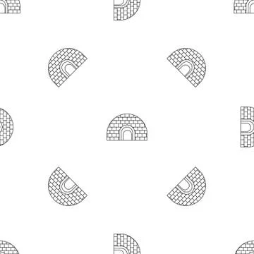 Igloo pattern seamless vector Stock Illustration