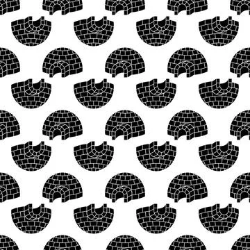 Igloo pattern seamless vector 스톡 일러스트