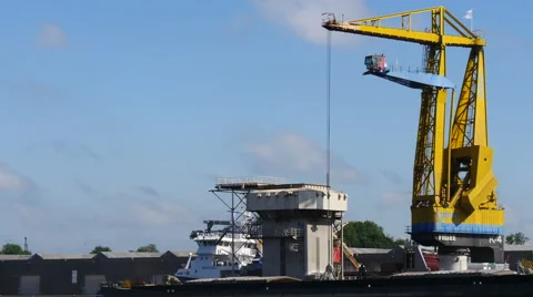 IGMA Crane discharging 4k Stock Footage 64265578