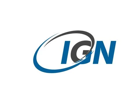 IGN logo, design, vector illustration 스톡 일러스트