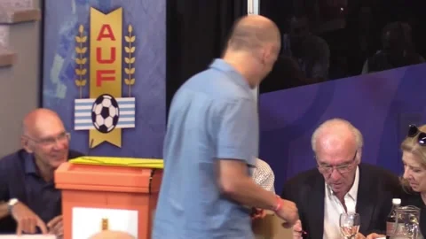 Ignacio Alonso re-elected as president of Uruguayan Football Association, URUGUA Stock Footage 233315410