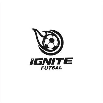 Ignite Ball Logo Design Idea Stock Illustration