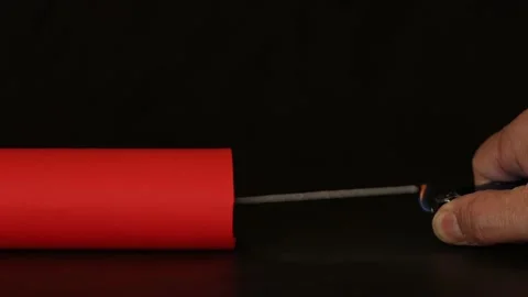 Ignite the dynamite for explosions Stock-Footage 153232671