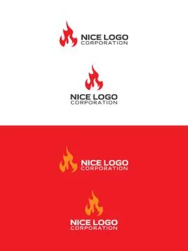 Ignite fire logo Illustrazione stock