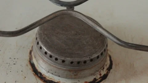 Ignite the gas burner Stock Footage 100650264