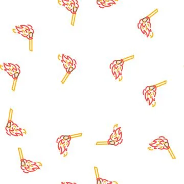 Ignite hot vector seamless pattern Stockillustratie