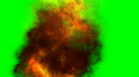 Ignite from left to right. Raging flames on green screen Stock Footage 56453240