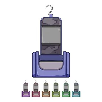 Ignite toiletry bag cartoon vector graphic Stock Illustration