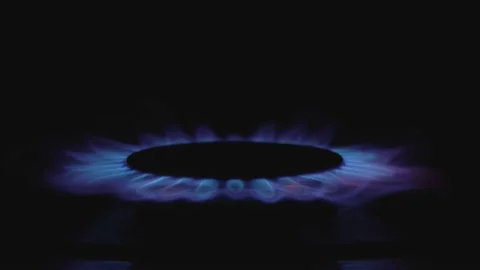Ignited gas in the dark 4K Video stock 218374031