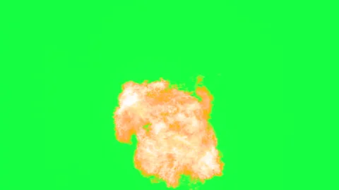 Ignited Powerful Gas Stream on Chromakey 4K Stock Footage 329371079
