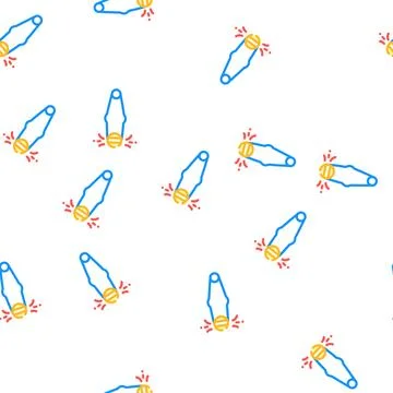 Igniter device vector seamless pattern 库存插图