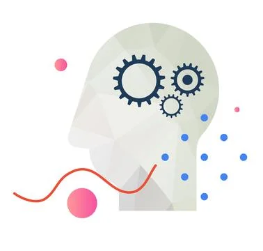 Igniting the Brain Working Process - Icon Stock Illustration