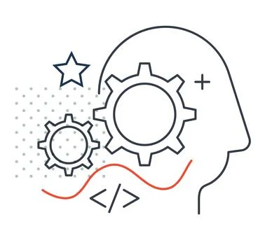 Igniting the Brain Working Process - Icon Stock Illustration