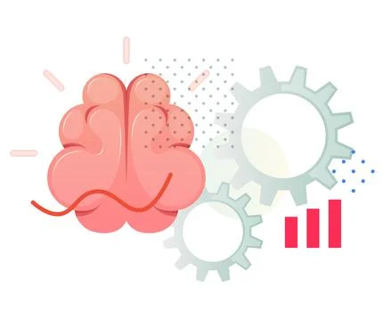 Igniting the Brain Working Process - Icon Stock Illustration