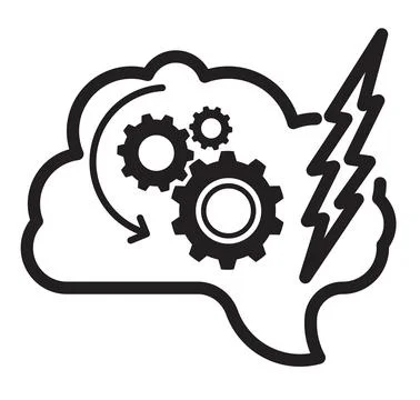 Igniting the Brain Working Process - Icon Stock Illustration