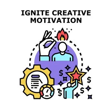 Igniting creativity and motivation developing successful business ideas Stock-Illustration