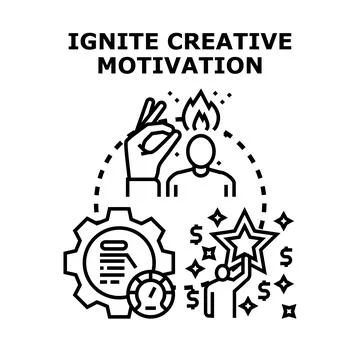 Igniting creativity and motivation developing successful business ideas Stock Illustration