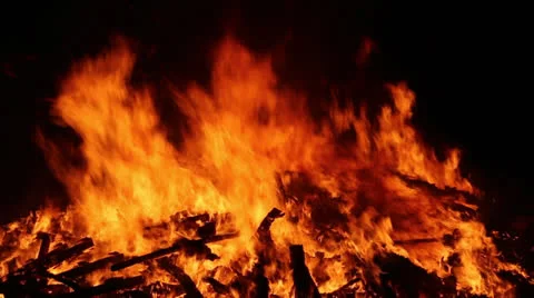 Igniting fire Stock Footage 24588138