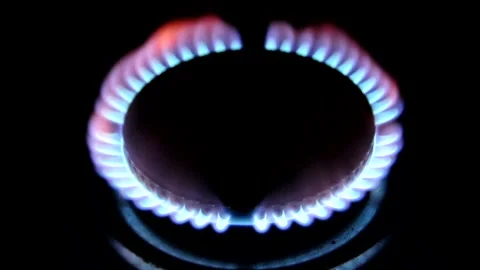 Igniting a gas stove Stock Footage 235984527