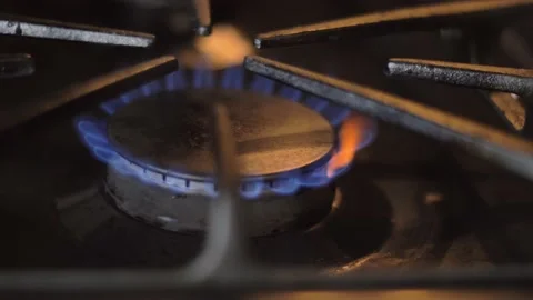 Igniting Stove Stock Footage 166598495