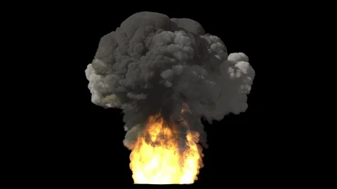 Ignition on black with alpha mask Stock Footage 70582469