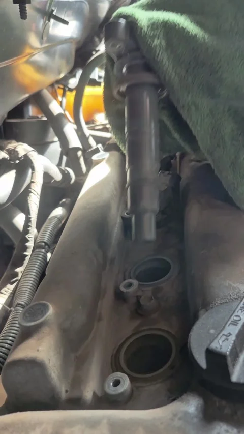Ignition Coil Removal During Vehicle Engine Repair in Paraguay HD 60fps Видео 335603024