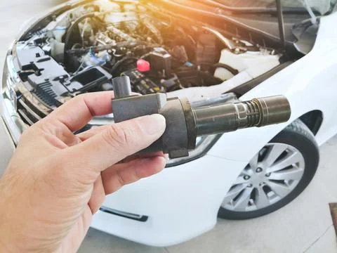 Ignition coil for spark plug Stock Photos