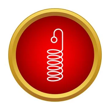 Ignition coil spring electric element icon Stock Illustration