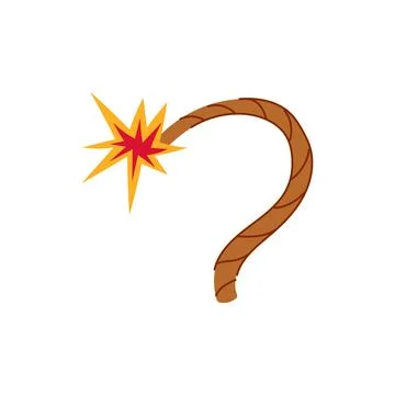 Ignition dynamite fuse cartoon vector illustration Stock Illustration