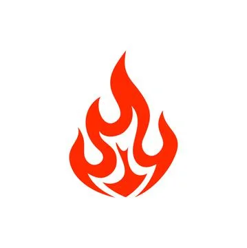 Ignition emblem, burning flammable fire isolated Stock Illustration