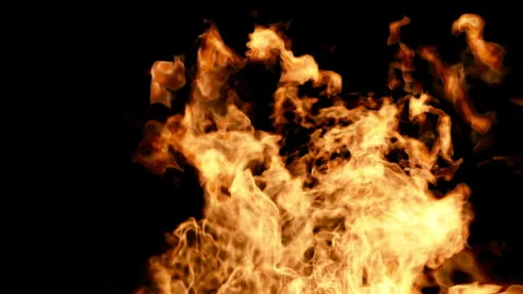 Ignition of fuel on the surface. fire on a black background Stock-Footage 274259692