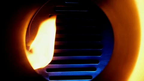 Ignition of the gas. Close-up view. Stock Footage 119417239