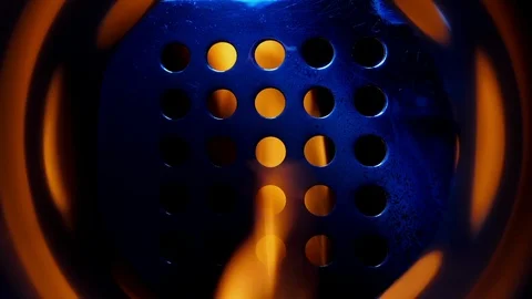 Ignition of the gas. Close-up view. Stock Footage 119810317