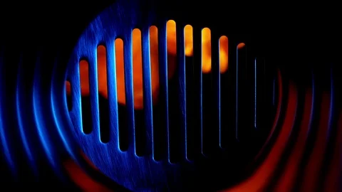 Ignition of the gas. Close-up view. Stock Footage 119821891