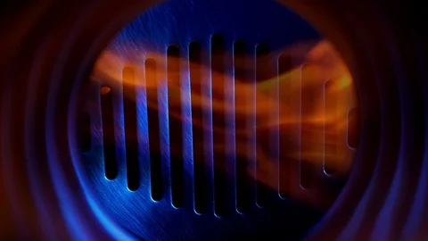 Ignition of the gas. Close-up view. Stock Footage 119823738