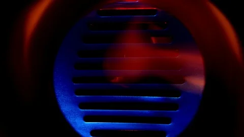 Ignition of the gas. Close-up view. Stock Footage 119832316