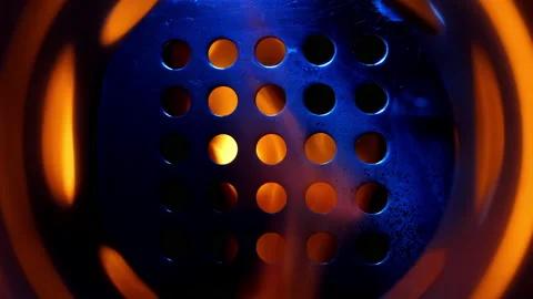 Ignition of the gas. Close-up view. Stock Footage 195698775