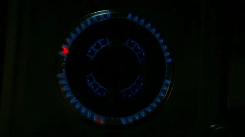 Ignition of gas ring Stock Footage 42805158