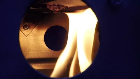 Ignition grill for barbecue - flame in slow motion Video stock 79106693