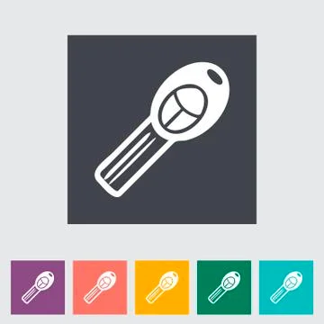 Ignition key single flat icon. Vector illustration. イラスト素材