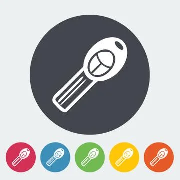 Ignition key single icon. Vector illustration. Stock Illustration