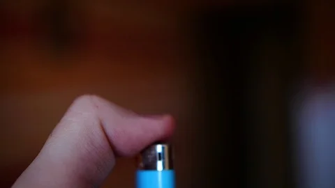 Ignition of a lighter. Slow Motion Stock Footage 126988802