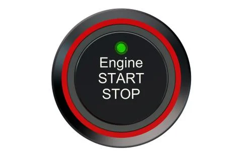 Ignition start button Illustrazione stock