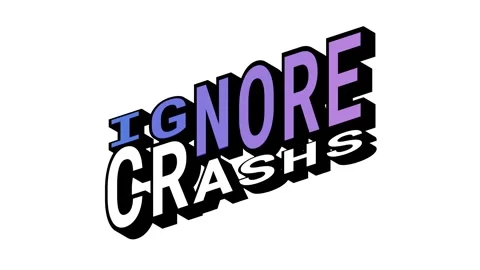 IGNORE vs CRASHS, 3D Text Animation in Isometric View with Opposite Word Motion Stock Footage 314263569